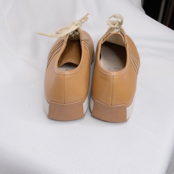 Stonefly Tan Leather Sneakers Sz 8 - Picture 4 of 8